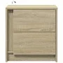 Mesitas de noche luces LED 2 uds madera ingeniería roble Sonoma by , Nightstands - Ref: Foro24-852052, Price: 87,17 €, Discou...