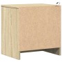 Mesitas de noche luces LED 2 uds madera ingeniería roble Sonoma de , Mesitas de noche - Ref: Foro24-852052, Precio: 88,32 €, ...