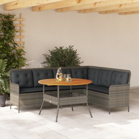 Set de sofás de jardín con cojines 2 pzas ratán sintético gris de , Conjuntos de jardín - Ref: Foro24-3262092, Precio: 508,14...