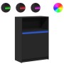 Aparador con LED madera de ingeniería negro 72x34x100 cm de , Aparadores - Ref: Foro24-852160, Precio: 80,45 €, Descuento: %