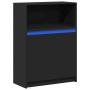 Aparador con LED madera de ingeniería negro 72x34x100 cm de , Aparadores - Ref: Foro24-852160, Precio: 80,45 €, Descuento: %