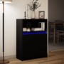 Aparador con LED madera de ingeniería negro 72x34x100 cm de , Aparadores - Ref: Foro24-852160, Precio: 80,45 €, Descuento: %