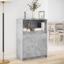 Aparador con LED madera ingeniería gris hormigón 72x34x100 cm de , Aparadores - Ref: Foro24-852162, Precio: 76,76 €, Descuent...