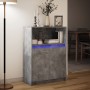 Aparador con LED madera ingeniería gris hormigón 72x34x100 cm de , Aparadores - Ref: Foro24-852162, Precio: 76,76 €, Descuent...