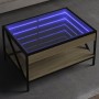 Mesa de centro con Infinity LED roble Sonoma 70x50x38 cm de , Mesas de centro - Ref: Foro24-847703, Precio: 92,67 €, Descuent...