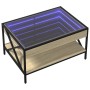 Mesa de centro con Infinity LED roble Sonoma 70x50x38 cm de , Mesas de centro - Ref: Foro24-847703, Precio: 92,67 €, Descuent...