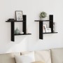 Estantes de pared 2 uds madera ingeniería negro 50x12x50 cm de , Estantes y estanterías - Ref: Foro24-853255, Precio: 25,59 €...