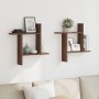 Estantes de pared 2 uds madera ingeniería marrón 50x12x50 cm de , Estantes y estanterías - Ref: Foro24-853260, Precio: 24,15 ...
