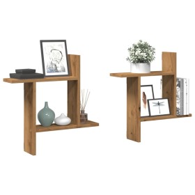 Estantes pared 2 uds madera ingeniería artisian 50x12x50 cm de , Estantes y estanterías - Ref: Foro24-853262, Precio: 27,83 €...