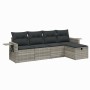 Set de sofás jardín y cojines 5 pzas ratán sintético gris claro de , Conjuntos de jardín - Ref: Foro24-3263778, Precio: 315,9...