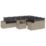 Set sofás jardín 10 pzas con cojines ratán sintético gris claro de , Conjuntos de jardín - Ref: Foro24-3269392, Precio: 742,0...