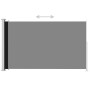 Toldo lateral retráctil de jardín negro 180x300 cm de vidaXL, Sombrillas - Ref: Foro24-313399, Precio: 87,59 €, Descuento: %