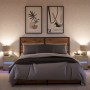 Mesitas de noche luces LED 2 uds madera ingeniería roble Sonoma de , Mesitas de noche - Ref: Foro24-852038, Precio: 87,33 €, ...