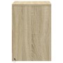 Mesitas de noche luces LED 2 uds madera ingeniería roble Sonoma de , Mesitas de noche - Ref: Foro24-852038, Precio: 87,33 €, ...