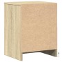 Mesitas de noche luces LED 2 uds madera ingeniería roble Sonoma de , Mesitas de noche - Ref: Foro24-852038, Precio: 87,33 €, ...