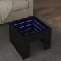 Mesa de centro con Infinity LED negro 40x40x30 cm de , Mesas de centro - Ref: Foro24-847596, Precio: 64,08 €, Descuento: %