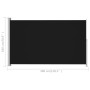 Toldo lateral retráctil de jardín negro 180x300 cm de vidaXL, Sombrillas - Ref: Foro24-313399, Precio: 87,59 €, Descuento: %