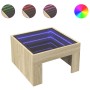 Mesa de centro con Infinity LED roble Sonoma 50x50x30 cm de , Mesas de centro - Ref: Foro24-847604, Precio: 69,22 €, Descuent...