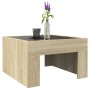 Mesa de centro con Infinity LED roble Sonoma 50x50x30 cm de , Mesas de centro - Ref: Foro24-847604, Precio: 69,22 €, Descuent...