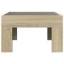 Mesa de centro con Infinity LED roble Sonoma 50x50x30 cm de , Mesas de centro - Ref: Foro24-847604, Precio: 69,22 €, Descuent...