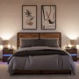 Mesitas de noche luces LED 2 uds madera ingeniería roble marrón de , Mesitas de noche - Ref: Foro24-852046, Precio: 87,37 €, ...