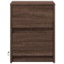 Mesitas de noche luces LED 2 uds madera ingeniería roble marrón de , Mesitas de noche - Ref: Foro24-852046, Precio: 87,37 €, ...