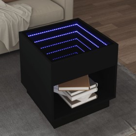 Mesa de centro con Infinity LED negro 50x50x50 cm de , Mesas de centro - Ref: Foro24-847652, Precio: 88,50 €, Descuento: %