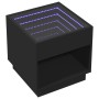 Mesa de centro con Infinity LED negro 50x50x50 cm de , Mesas de centro - Ref: Foro24-847652, Precio: 88,50 €, Descuento: %