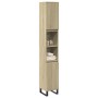 Armario de baño madera contrachapada roble Sonoma 30x30x190 cm de , Tocadores de baño - Ref: Foro24-849669, Precio: 91,85 €, ...