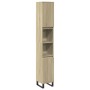 Armario de baño madera contrachapada roble Sonoma 30x30x190 cm de , Tocadores de baño - Ref: Foro24-849669, Precio: 91,85 €, ...