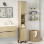 Armario de baño madera contrachapada roble Sonoma 30x30x190 cm de , Tocadores de baño - Ref: Foro24-849669, Precio: 91,85 €, ...