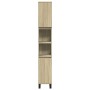 Armario de baño madera contrachapada roble Sonoma 30x30x190 cm de , Tocadores de baño - Ref: Foro24-849669, Precio: 91,85 €, ...