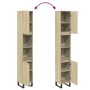 Armario de baño madera contrachapada roble Sonoma 30x30x190 cm de , Tocadores de baño - Ref: Foro24-849669, Precio: 91,85 €, ...