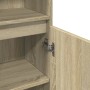 Armario de baño madera contrachapada roble Sonoma 30x30x190 cm de , Tocadores de baño - Ref: Foro24-849669, Precio: 91,85 €, ...