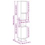 Armario de baño madera contrachapada roble Sonoma 30x30x190 cm de , Tocadores de baño - Ref: Foro24-849669, Precio: 91,85 €, ...