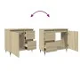Armario de lavabo de baño madera roble Sonoma 65x33x60 cm de , Tocadores de baño - Ref: Foro24-849676, Precio: 68,80 €, Descu...
