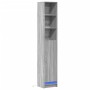 Aparador con LED madera ingeniería gris Sonoma 36x32,5x200 cm de , Aparadores - Ref: Foro24-852129, Precio: 82,46 €, Descuent...