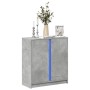 Aparador con LED madera ingeniería gris hormigón 77x34x85 cm de , Aparadores - Ref: Foro24-852134, Precio: 71,24 €, Descuento: %
