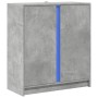 Aparador con LED madera ingeniería gris hormigón 77x34x85 cm de , Aparadores - Ref: Foro24-852134, Precio: 71,24 €, Descuento: %