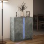 Aparador con LED madera ingeniería gris hormigón 77x34x85 cm de , Aparadores - Ref: Foro24-852134, Precio: 71,24 €, Descuento: %