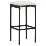 Kitchen stools with cushions 4 pcs black synthetic rattan by vidaXL, Kitchen stools - Ref: Foro24-313446, Price: 92,95 €, Dis...
