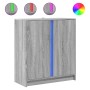 Aparador con LED madera de ingeniería gris Sonoma 77x34x85 cm de , Aparadores - Ref: Foro24-852136, Precio: 74,28 €, Descuent...