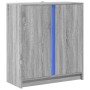 Aparador con LED madera de ingeniería gris Sonoma 77x34x85 cm de , Aparadores - Ref: Foro24-852136, Precio: 74,28 €, Descuent...