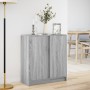 Aparador con LED madera de ingeniería gris Sonoma 77x34x85 cm de , Aparadores - Ref: Foro24-852136, Precio: 74,28 €, Descuent...