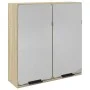 Mueble espejo de baño madera roble Sonoma 64,5x20x66,5 cm de , Tocadores de baño - Ref: Foro24-849655, Precio: 63,38 €, Descu...