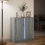 Aparador con LED madera de ingeniería gris Sonoma 77x34x85 cm de , Aparadores - Ref: Foro24-852136, Precio: 74,28 €, Descuent...