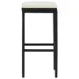 Kitchen stools with cushions 4 pcs black synthetic rattan by vidaXL, Kitchen stools - Ref: Foro24-313446, Price: 92,95 €, Dis...
