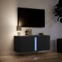 Mueble de TV de pared con luces LED negro 80x31x35 cm de , Muebles TV - Ref: Foro24-852258, Precio: 50,03 €, Descuento: %