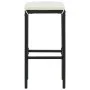 Kitchen stools with cushions 4 pcs black synthetic rattan by vidaXL, Kitchen stools - Ref: Foro24-313446, Price: 92,95 €, Dis...