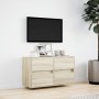 Mueble de TV de pared con luces LED roble Sonoma 80x31x45 cm de , Muebles TV - Ref: Foro24-852287, Precio: 65,87 €, Descuento: %